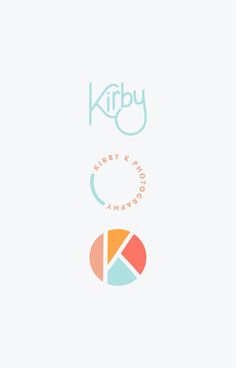 the logo for kirby, a photography studio