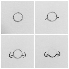 four pictures of different shapes and sizes of objects in the shape of an o - ring