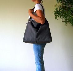 "Classy Hobo Bag in Olive Grey | Sturdy Canvas Bag This nice Classy canvas Hobo Bag allows lots of room to carry such necessities as diapers, macbook, cell phones , pagers, cosmetics , as well as wallets, and other personal items, all my purses have enough plenty of room for everything!! Measurements: ( it is avilable in other sizes too, please ask me ) ~14 inches across the opening (35 cm) X ~14 ½ inches high (37 cm) X ~5 inches deep (13 cm) x single strap : 24\" (61 cm) FEATURES - one big, two Cinnamon Orange, Large Hobo Bag, Diaper Bag Tote, Hobo Bags, Canary Yellow, Zipper Top, Brushed Cotton, Last One, Casual Bags