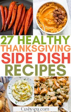 thanksgiving side dish recipes with text overlay