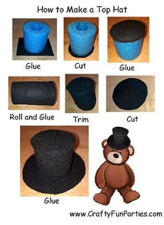 how to make a top hat with felt and glue