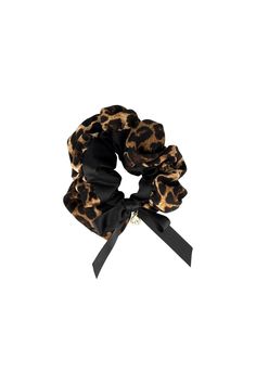 Bow Scrunchie Color: leopard Handmade Two layers of satin and silk bow Crystal embellishment Leopard Hair Ribbon, Bow Scrunchie, Silk Bow, Crystal Embellishment, Scrunchies, Embellishments, Fashion Accessories, Satin, Silk