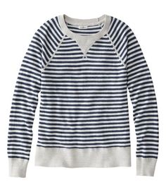 Soft and easygoing for every season, this striped crewneck sweater makes a great alternative to a sweatshirt. Made from textured organic cotton yarns in a year-round weight. Slightly Fitted: Softly shapes the body. Falls at hip. 100% organic slub cotton. Machine wash, dry flat. Raglan sleeves. Ribbed trim. Imported. Fit: Slightly Fitted | Women's Organic Cotton Slub Sweater, Crewneck Stripe, Cotton/Cotton Yarns 100% Cotton Clothing Women, How To Have Style, East Coast Style, Striped Crewneck, Organic Cotton Yarn, Kids Outerwear, Style Cardigan, Sweater Making, Navy Stripes