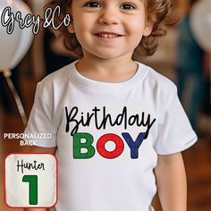 This is a perfect Shirt for your toddlers Birthday or just for everyday wear! Let us know what Name and Number for the back of shirt. Message us if you would like something special and different. We can do anything ! :) HOW TO ORDER 1. SELECT Design  2. CHOOSE Size 3. PERSONALIZATION BOX: Please put color of shirt (colors only available in short sleeves; long sleeve are white and heather grey; if no color is stated we will do it on white) spelling of name for back of shirt and age.  Materials  - Playful Green T-shirt For Birthday, Green T-shirt With Letter Print For First Birthday, Fun Green T-shirt For Birthday, Green Letter Print Top For Birthday, Green Letter Print Tops For Birthday, Fun Personalized T-shirt For Birthday, Playful Letter Print T-shirt For Birthday, Playful Birthday T-shirt With Text Print, Playful Text Print Birthday T-shirt