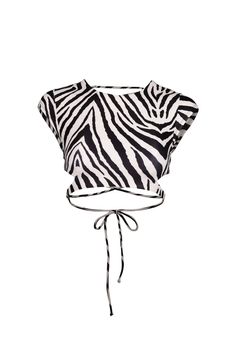 Lace Up Crop Top (Zebra) Los Angeles Luxury, Lace Up Crop Top, Luxury Resort Wear, High Neck Crop Top, Sock Outfits, Open Back Top, Pink Fits, Going Out Tops, Luxury Resort