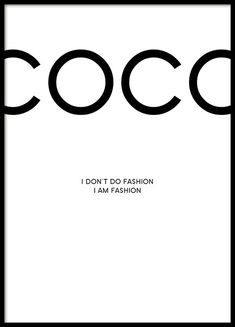 the word coco is written in black on a white background