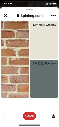 a brick wall with the same color as it appears to be in an iphone app