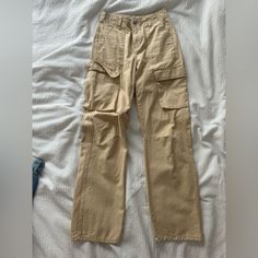 Nwot Bershka Cargo Pants Never Worn Before Size 00 But Can Easily Fit A Size 0 Medium Rise Cargo Straight Mint Condition Bershka Cargo Pants, Cream Jumpsuit, Pink Cargo Pants, Cargo Pants Color, High Waisted Flare Pants, Disco Pants, Black Wide Leg Trousers, Striped Wide Leg Pants, Cropped Jumpsuit