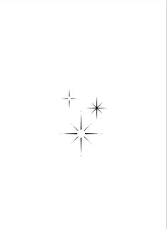 three stars are shown in the middle of a black and white photo