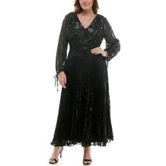 With built-in long sleeves, ruching at the bust, and pleated detailing, this women's dress from Taylor will let you sparkle and shine.Click on this WOMEN'S GUIDE to find the perfect fit and more! With built-in long sleeves, ruching at the bust, and pleated detailing, this women's dress from Taylor will let you sparkle and shine.Click on this WOMEN'S GUIDE to find the perfect fit and more! FEATURES V-neck Balloon sleeves Zipper back closure Straight hem Fully linedFIT & SIZING Cinched smocked wai Sparkle And Shine, Pleated Maxi Dress, Pleated Maxi, Womens Size Chart, Balloon Sleeves, Dress Clothes For Women, Fit & Flare, Gender Female, Size 16