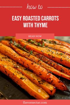 A plate of beautifully roasted carrots with thyme, showcasing a simple yet delicious side dish that brings out flavors in every meal. Perfect for healthy cooking and family dinners, featuring just one mouth-watering image. Thyme Recipes, Main Course Recipes, Roasted Carrots, Yummy Sides, Family Gatherings, Game Changer, Thyme, Main Course, Simple Ingredient