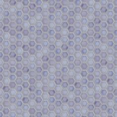 Our Hudson 1" Hex Lavender Porcelain Floor and Wall Mosaic Tile instantly elevates spaces through a refreshing dose of geometric design. Featuring a reactive glaze with an eye-drop effect, these tiles have soft lavender color tones that blend to white around the edges. This mosaic creates a uniquely sporadic design through a pleasing mixture of cool-toned tints with additional dimension added by the smooth, high-gloss finish. This porcelain mosaic floor and wall tile is unique yet simplistic eno Lavender Tile, Porcelain Hexagon Tile, Affinity Tile, Herringbone Mosaic Tile, Hexagon Floor, Purple Tile, Wall Mosaic, Fireplace Facade, Mosaic Floor Tile