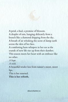 the poem is written in black and white on blue watercolor paper with an image of a bird