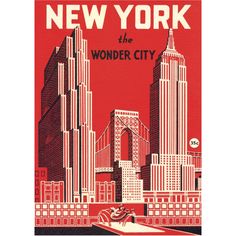 a poster advertising the new york wonder city