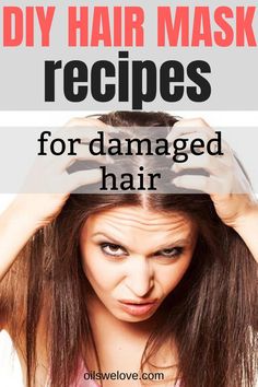 Homemade Hair Masks, Hair Shedding Remedies, Damaged Hair Diy, Hair Mask Diy, Natural Hair Growth Remedies, Hair Mask Recipe, Mask Recipes, Split Ends Hair, Homemade Hair Mask