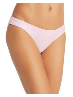 PILY Q Women's Pink Low Rise Hipster Bikini Bottom S Seamless Swimwear For Spring, Chic Solid Seamless Swimwear, Chic Seamless Solid Color Swimwear, Feminine Seamless Bottoms For Spring, Casual Seamless Swimwear For Spring, Feminine Seamless Spring Bottoms, Feminine Seamless Summer Bottoms, Modern Swimwear For Spring Poolside, Modern Swimwear For Poolside Spring