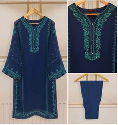 "Pure chiffon hand embroidered shirt and pants length: \"47\" pant fabric: raw silk" Blue Organza Salwar Kameez With Dabka Detail, Blue Organza Salwar Kameez With Dabka, Blue Organza Lawn Suit With Zari Work, Blue Organza Lawn Suit With Dabka, Party Sets In Cambric With Dabka Work, Cambric Party Sets With Dabka Work, Blue Organza Kurta With Dabka Embroidery, Blue Organza Kurta With Dabka Details, Blue Raw Silk Lawn Suit With Dabka Work