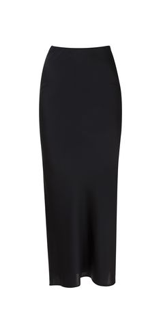 Slip Midi Skirt, Office Wear, Pure Silk, Skirt Length, Midi Length, Classic Black, The Knee, High Waisted Skirt, Midi Skirt