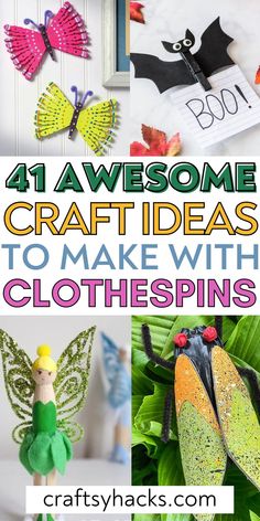 some craft ideas to make with clothespins