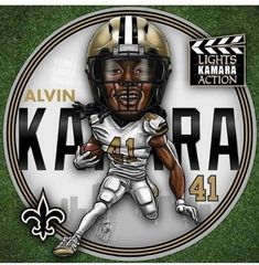 a football player with the name karra on it