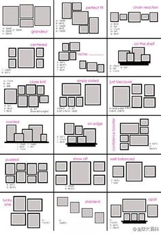 the different sizes and shapes of frames for pictures or video game screens, with instructions to make