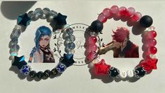 Unleash the dynamic energy of League of Legends with our handcrafted bracelets inspired by Jinx and Vi! Each meticulously designed piece captures the essence of these iconic champions, from Jinx’s vibrant chaos to Vi’s indomitable strength. COSPLAY FRIENDLY ★ Arcane Bracelet Ideas, Arcane Diy Crafts, Jinx Bracelet, Vi And Jinx Matching Icons, Arcane Jewelry, Arcane Merch, Jayce Viktor