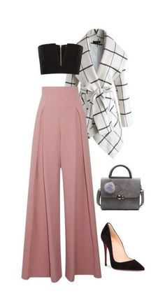 High Heels Outfit Casual, White And Pink Outfit, Day Trip Outfit, Fest Outfits, Outfit Trends, Looks Chic, Business Outfits, Teen Fashion Outfits