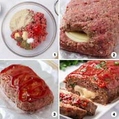 the steps to make meatloaf are shown here