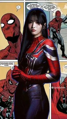 spider - man and woman in the comics