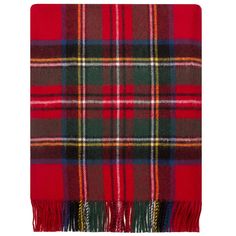 Stewart Royal Modern Lambswool Blanket Tartan Rug, House Of Stuart, Tartan Throws, King Robert, Royal Stewart Tartan, Student Room, Stewart Tartan, Tartan Blanket, Fall Lookbook