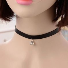 This Bell Choker Is A Fun Addition To Your Wardrobe And Your Style A Fun Wear! Kevin Costume, Choker With Bell, Chokers Black, Bell Choker, Choker Outfit, Bell Collar, Diy Wire Jewelry Rings, Goth Choker, Wire Jewelry Rings