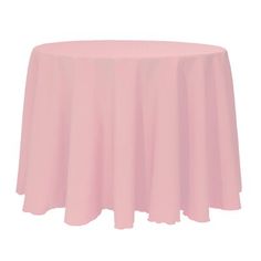 a round pink tablecloth on a white background