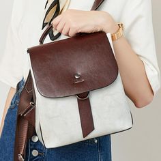 Free U.S. shipping. Style:  , color:White, suite for season：Summer, Autumn, Winter ，School, Travel, Work, Material Genuine Leather, White Leather Bacpack Flap Top Handle School Backpack Vintage Leather Backpack, City Backpack, Travel Rucksack, Colorful Backpacks, Travel Work, Purse Styles, Leather Bags Handmade, School Backpack, Pocket Bag