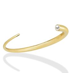 14k recycled gold 4.5mm diameter stone Total diamond carat weight: 0.31 carat Size SM circumference: 6" Size ML circumference: 6.75" Made in NYC Wear our Quill Cuff as its own sculptural statement, or as the start to your bracelet stack. Gold Bangle With Single Diamond For Formal Events, Gold Bangle With Single Diamond For Formal Occasions, 14k Gold Wedding Bangle With Single Diamond, Modern Yellow Gold Wedding Cuff Bracelet, 14k Gold Bangle With Single Diamond For Anniversary, Modern Wedding Bangle With Single Diamond, Anniversary 14k Gold Bangle With Single Diamond, Modern Yellow Gold Bangle For Anniversary, 14k Yellow Gold Cuff Bracelet For Anniversary