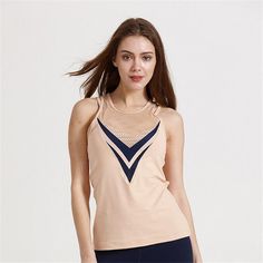 Women's Quick Dry Fitness Tank Top - Blue Force Sports V-neck Yoga Tank Top For Spring, Sporty Beige Tops For Summer, Beige Stretch Vest Top, Beige Stretch Top For Gym, Beige Stretch Top For The Gym, Beige Stretch Tops For The Gym, Beige Stretch Gym Top, Beige Stretch Tank Top For Workout, Beige Stretch Athleisure Top