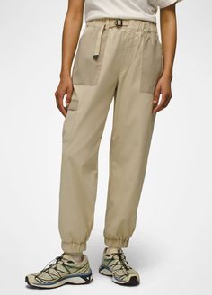 Women's Stretch Zion™ E-Waist Jogger | Womens Pants | prAna High Rise Relaxed Fit Cargo Pants With Elastic Waistband, Relaxed Fit Mid-rise Pants With Ribbed Waistband, Sporty Activewear For Elevated Casual, High Rise Athleisure Pants With Pockets, High Rise Relaxed Fit Sporty Pants, High Rise Pants With Elastic Waistband And Comfort Stretch, Sporty High Rise Relaxed Fit Pants, Sporty High-rise Relaxed Fit Pants, Elevated Casual High Rise Bottoms With Elastic Waistband