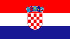 the flag of croatia is shown in red, white and blue