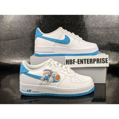 Brand New With Box Nike Air Force 1 Gs Hare Space Jam Color: White Youth Size: 6y / Women's Size: 7.5 Blue Nike Air Force 1 With Round Toe, Sporty Nike Air Force 1 In Light Blue, Blue Nike Air Force 1 Sneakers, Blue Nike Air Force 1 With Rubber Sole, Nike Air Force 1 Blue With Rubber Sole, Blue Nike Air Force 1 Low-top With Rubber Sole, Blue Low-top Nike Air Force 1 With Rubber Sole, Air Force 1 Platform, Nike Air Rift