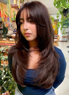 bangs Curtain Bangs Hair Styles, Bangs Hair Styles, Round Face Hairstyles Long, Thick Blonde Hair, Wispy Fringe, Bangs Hairstyle, Face Framing Curtain Bangs, Haircuts For Long Hair With Layers, Hair Inspiration Long