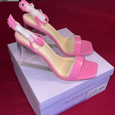 This Pair Of Madden Girl Wedges Shoes Pink Size 7.5 Are Brand New Comes With Original Box. Casual Pink Heels Medium Width, Casual Pink Medium Width Heels, Pink Wedge Heels Medium Width, Pink Casual Heels With 4-inch Heel, Casual Pink Heels With 4-inch Heel, Casual Pink Heels With Padded Heel, Oxford Wedges, Madden Girl Heels, Wedges Shoes