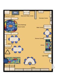 the floor plan for a children's playroom