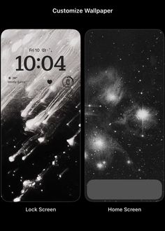 two screens showing the time and location of an iphone