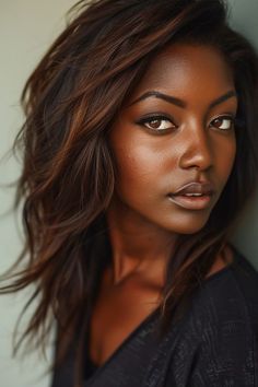 Warm Black Hair Color, Fall Hair Colors For Black Women, 4b Hairstyles, Chocolate Brown Hair Color Ideas, Frontal Bob, Brown Hair Color Ideas, Blonde Hair Transformations, Pinched Nerve, Chocolate Brown Hair Color