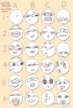 an image of different facial expressions on a sheet of paper with the words, how to draw