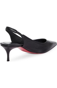 Christian Louboutin Sporty Kate Slingback Pump (Women) | Nordstrom Chic Kitten Heels With Red Sole, Classic Slingback Pumps With Red Sole, Leather Slingback Pumps With Red Sole And Ankle Strap, Classic Slingback Pumps With Red Sole For Formal Occasions, Elegant Leather Kitten Heels With Red Sole, Classic Slingback Pumps With Red Sole For Evening, Classic Evening Slingback Pumps With Red Sole, Black Slingback Pumps With Red Sole And Pointed Toe, Fall Winter Shoes