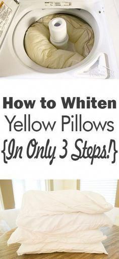 how to whiten yellow pillows in only 3 steps - step by step instructions on how to use them