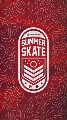 a red skateboard with the words summer skate on it