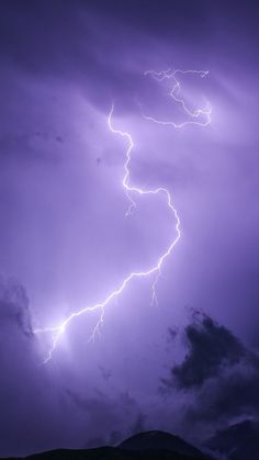 a lightning bolt is seen in the sky