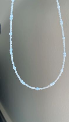 Everyday Adjustable White Necklaces, White Crystal Necklaces With Tiny Beads, Everyday Adjustable White Necklace, White Handmade Beads, Minimalist Everyday White Beaded Necklaces, Minimalist White Beaded Necklaces For Everyday, Minimalist White Beaded Necklace For Everyday, White Beaded Chain Necklace For Everyday, Adjustable White Gemstone Bead Necklaces