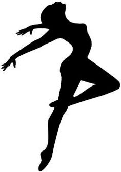 the silhouette of a woman is jumping in the air